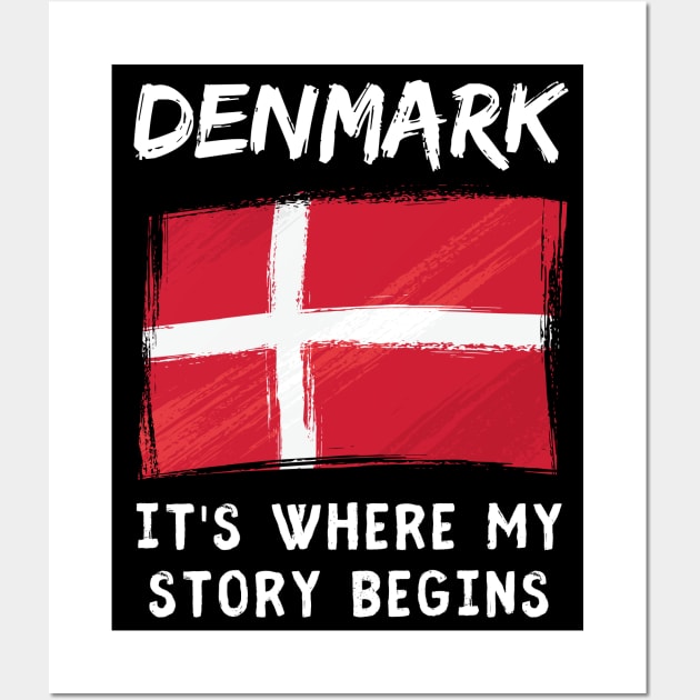 Denmark Its Where My Story Begins Wall Art by footballomatic